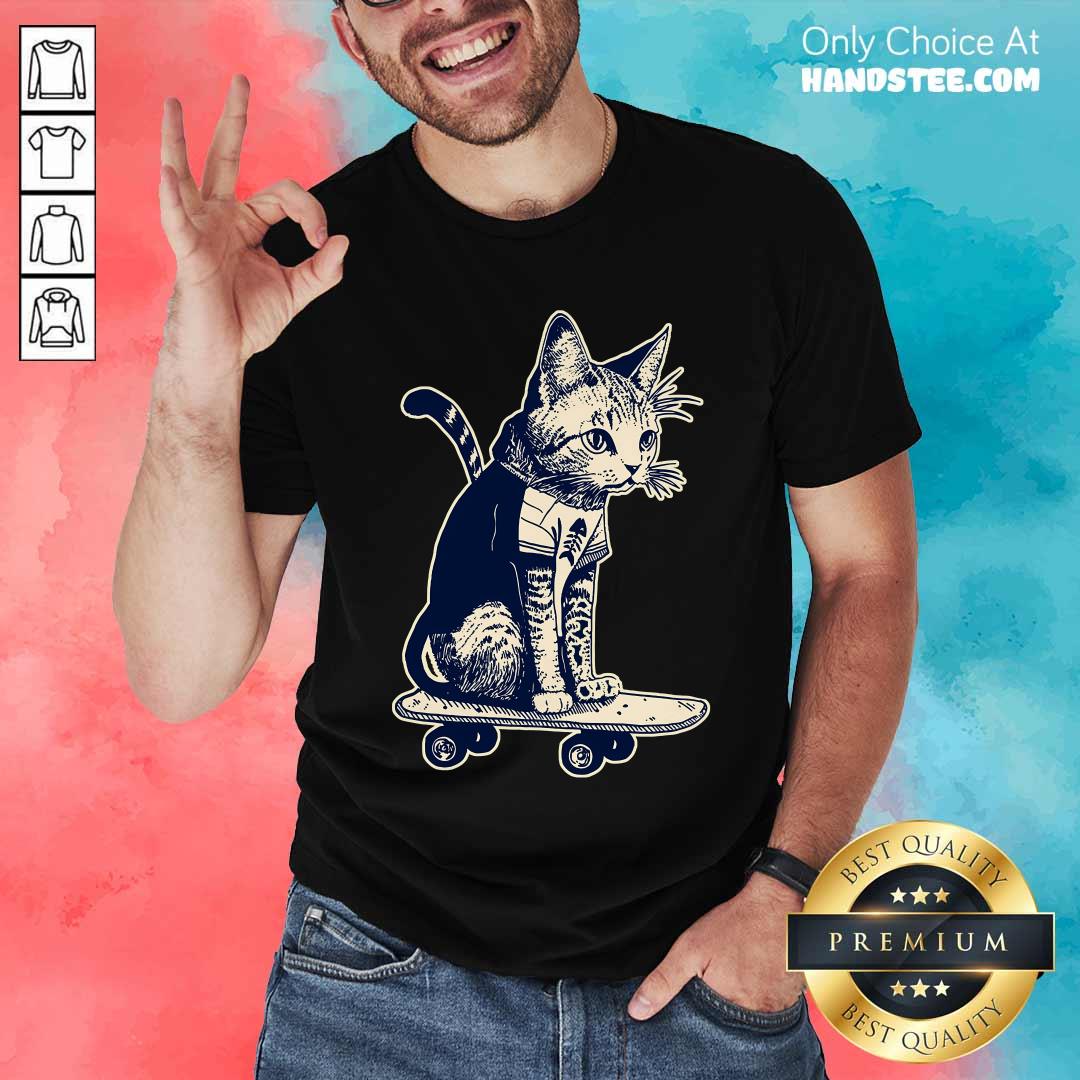 Shirt Original Cute Awesome Skate Cat T-Shirt