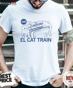 Original Cute El Cat Train Chicago Cat T-Shirt