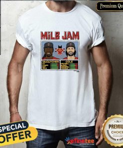 Original Indianapolis Indians Adult Milb Jam Grey Andrew Mccutchen T-Shirt