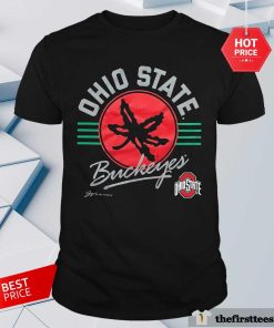 Original OSU Buckeye Leaf Script T-Shirt