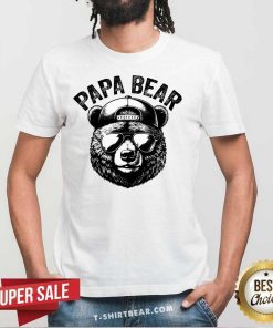 Original Papa Bear Face Grizzly Fathers Day Bear T-Shirt