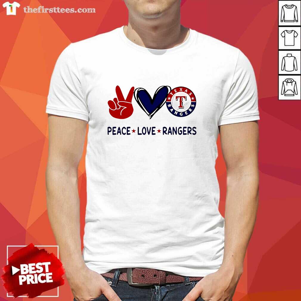 Shirt Original Peace Love Texas Rangers NFL 2024 T-Shirt