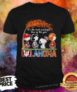 Original Snoopy Fall Oklahoma Sports The Most Wonderful Of The Year Halloween T-Shirt