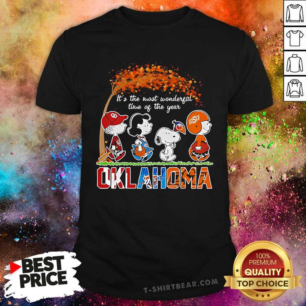 Shirt Original Snoopy Fall Oklahoma Sports The Most Wonderful Of The Year Halloween T-Shirt