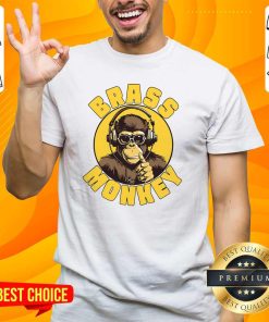 Premium Brass Monkey Cool Music T-Shirt