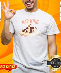 Premium Cute Lazy Dog Nap King T-Shirt