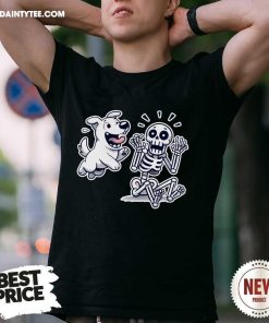 Premium Cute Playful Skeleton Puppy T-Shirt