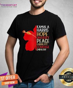 Premium Kamala Harris 2024 Election Hope Equality Hibiscus Flower T-Shirt