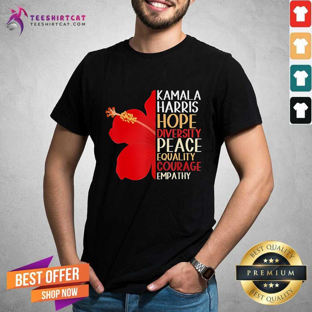 Shirt Premium Kamala Harris 2024 Election Hope Equality Hibiscus Flower T-Shirt