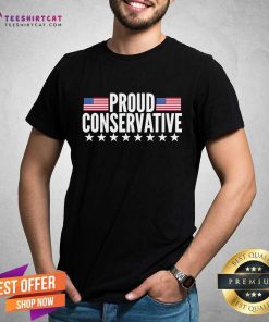 Premium Proud Conservative USA Flag T-Shirt