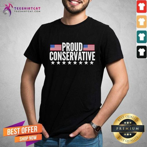 Premium Proud Conservative USA Flag T-Shirt