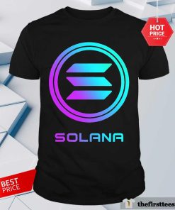Premium Solana Crypto Sol Coin Blockchain Decentralized Application T-Shirt