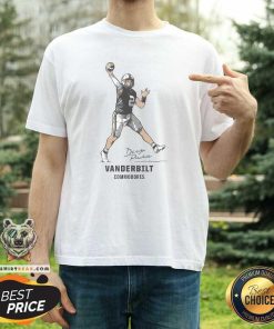 Premium Vanderbilt Football Diego Pavia Superstar Pose T-Shirt