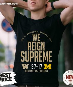 Premium Washington Huskies Vs Michigan Wolverines 2024 Score T-Shirt