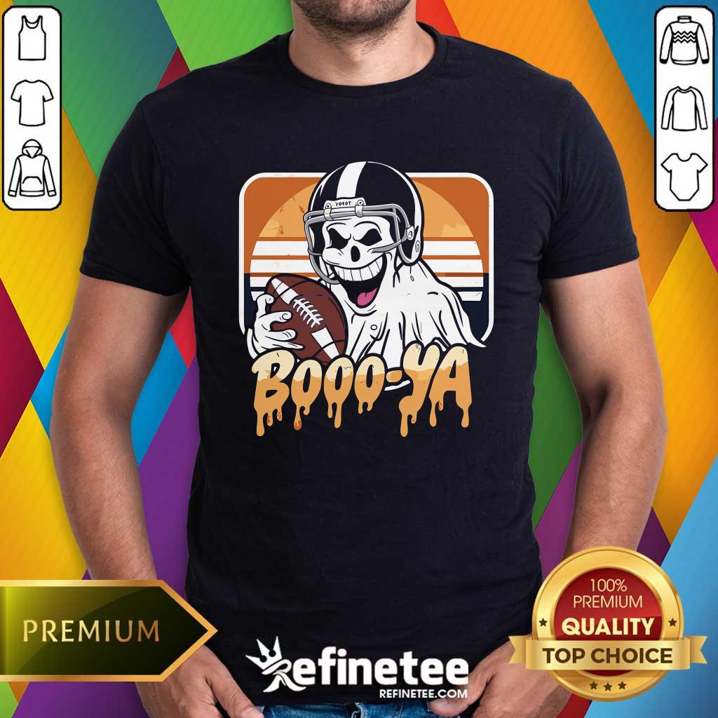 Shirt Pretty Boooya Spooky Ghost Halloween Sunset Football T-Shirt