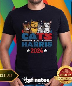 Pretty Cute Cats For Harris 2024 Kamala Harris For President 2024 T-Shirt