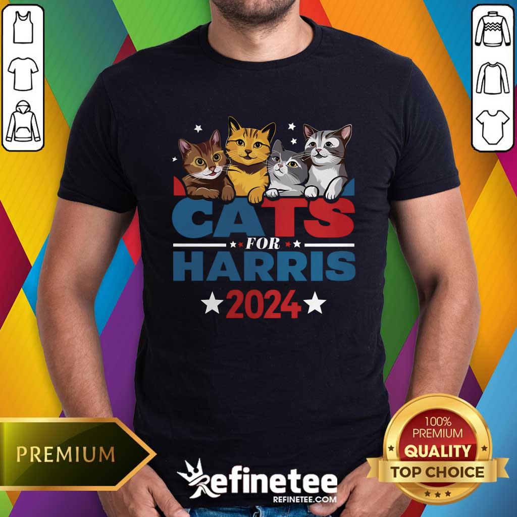Shirt Pretty Cute Cats For Harris 2024 Kamala Harris For President 2024 T-Shirt