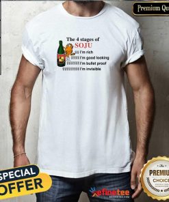 Pretty Garfield The 4 Stages Of Soju T-Shirt