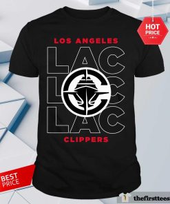 Pretty Los Angeles Clippers Stacked City Logo T-Shirt