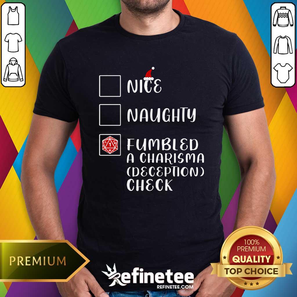 Shirt Pretty Naughty Fumbled Dice Roll T-Shirt