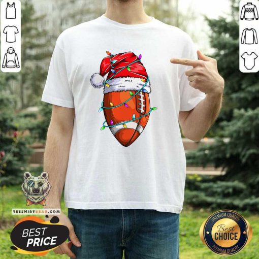 Pretty Santa Sports Design For Christmas Football Player T-Shirt
