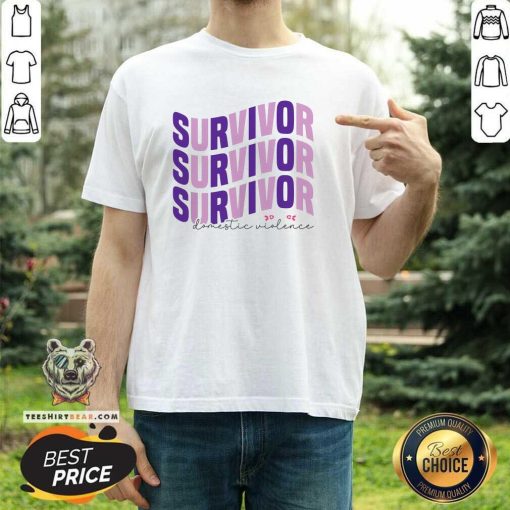 Pretty Survivor Domestic Violence Awareness Month T-Shirt