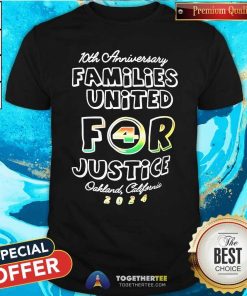 Pretty Tyrone West 10th Anniversary Families United For Justice California 2024 T-Shirt