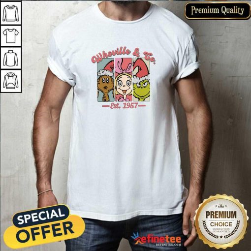 Pretty Whoville And Co Est 1957 Grinch Cindy Lou And Max Christmas T-Shirt