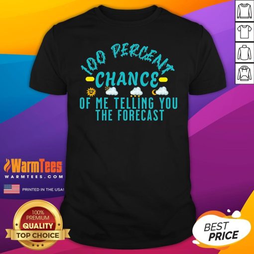 Top 100 Percent Chance Of Telling You Forecast T-Shirt