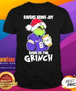 Top Baltimore Ravens Bring Joy Even To The Grinch Christmas 2024 T-Shirt