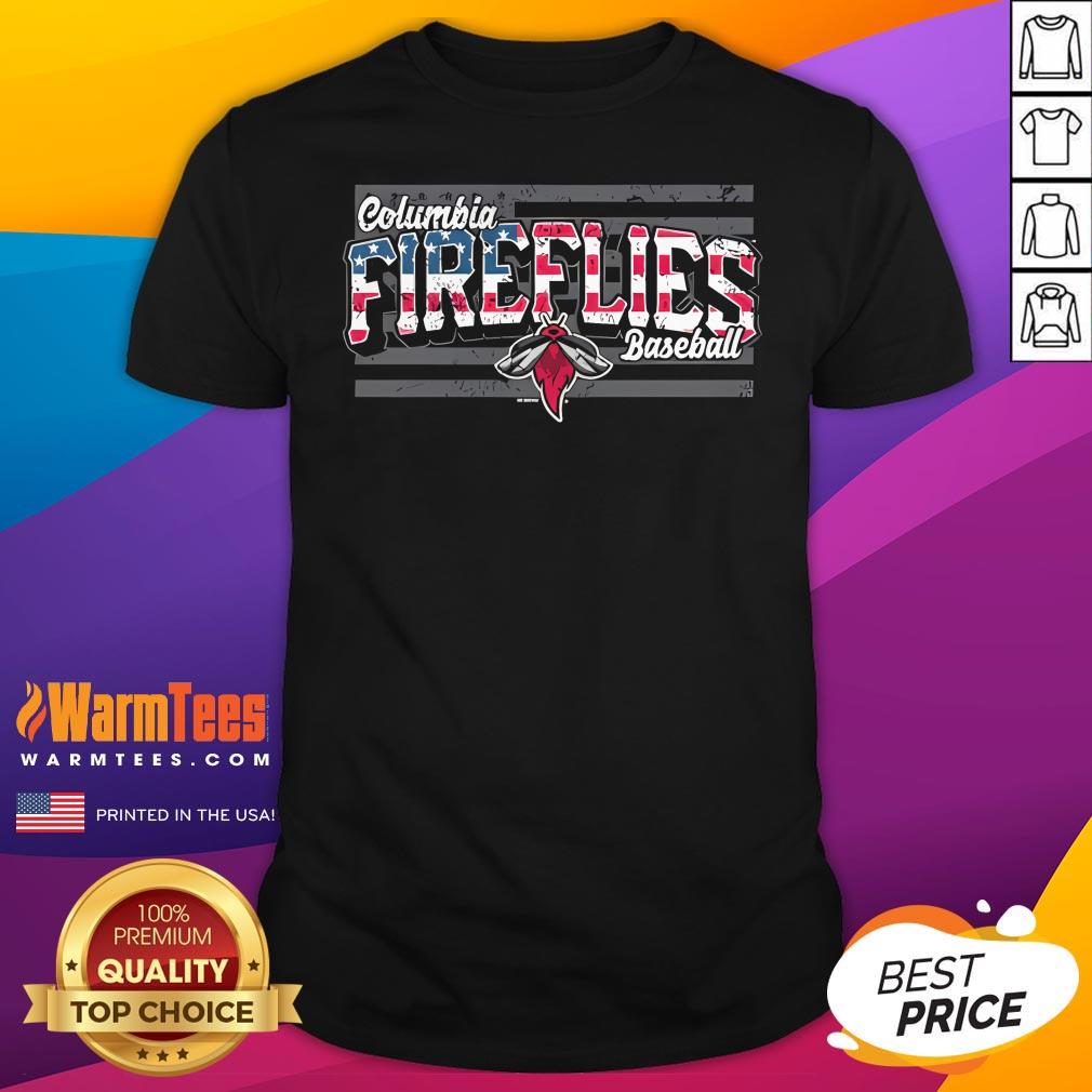 Shirt Top Columbia Fireflies Baseball Cart Wright T-Shirt