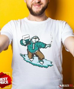 Top Cool Ice Bear Smoking T-Shirt