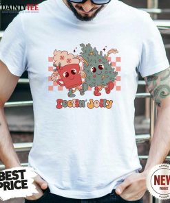 Top Cute Feelin' Joy Retro Christmas Holiday T-Shirt