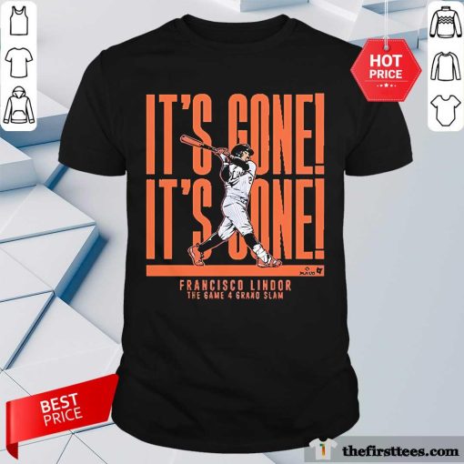 Top Francisco Lindor It's Gone It's Gone The Game 4 Grand Slam New York Mets T-Shirt