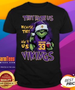 Top Grinch Minnesota Vikings They Hate Us Because They Ain't Us Christmas T-Shirt