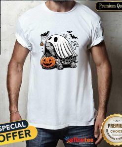 Top Happy Halloween Turtle Ghost Pumpkin Costume Terrapin Tortoise T-Shirt