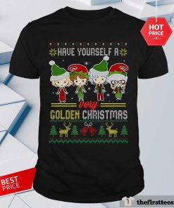 Top Happy Have Yourself A Very Golden Christmas Xmas Pajamas T-Shirt