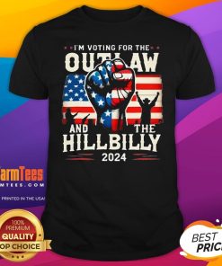 Top I'm Voting For The Outlaw And The Hillbilly Trump Vance 2024 T-Shirt