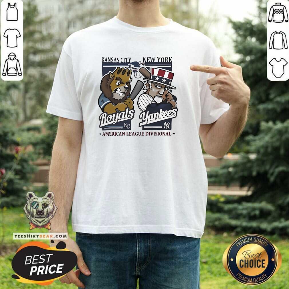 Shirt Top Kansas City Royals Vs New York Yankees MLB American League 2024 Mascot T-Shirt
