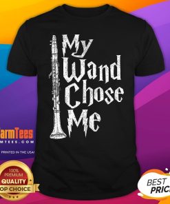 Top My Wand Chose Me Clarinet Player Clarinetist Music Lover T-Shirt