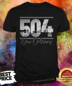 Top New Orleans 504 Area Code Skyline Louisiana T-Shirt