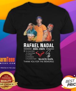 Top Rafael Nadal 2001-2024 Thank You For The Memories T-Shirt