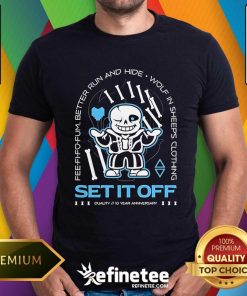 Top Set It Off Duality 10 Year Anniversary Undertale Sans Skeleton T-Shirt