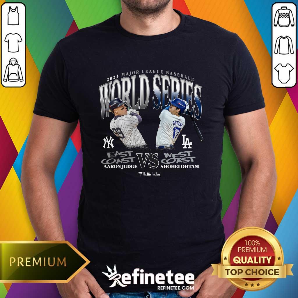 Shirt Top Shohei Ohtani Vs Aaron Judge Black 2024 World Series Matchup T-Shirt