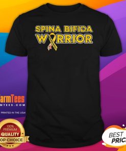 Top Spina Bifida Warrior Yellow Ribbon T-Shirt