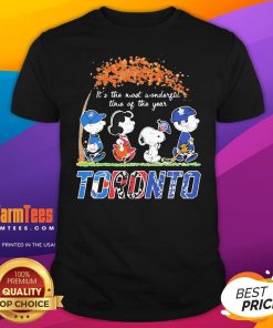 Top The Peanuts Toronto Sports It's The Most Wonderful Time Of The Year T-Shirt