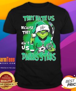 Top They Hate Us Because They Ain't Us Grinch Dallas Stars Christmas T-Shirt