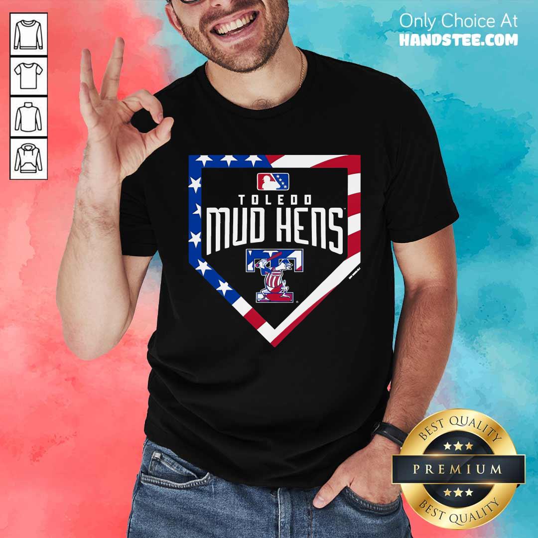 Shirt Top Toledo Mud Hens Base Flag T-Shirt
