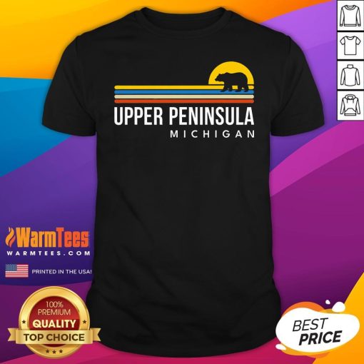 Top Upper Peninsula Michigan Mi Bear Vintage Retro Souvenirs T-Shirt