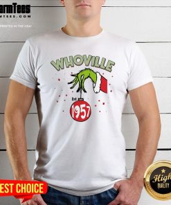 Top Whoville Est 1957 Merry Grinchmas Chrismas T-Shirt